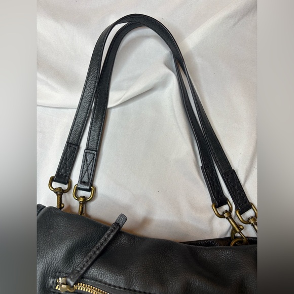 American leather co vintage Black Shoulder Tote with Double Straps - Picture 5 of 9